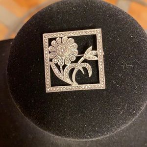 Vintage PRK Sterling Marcasite Pin